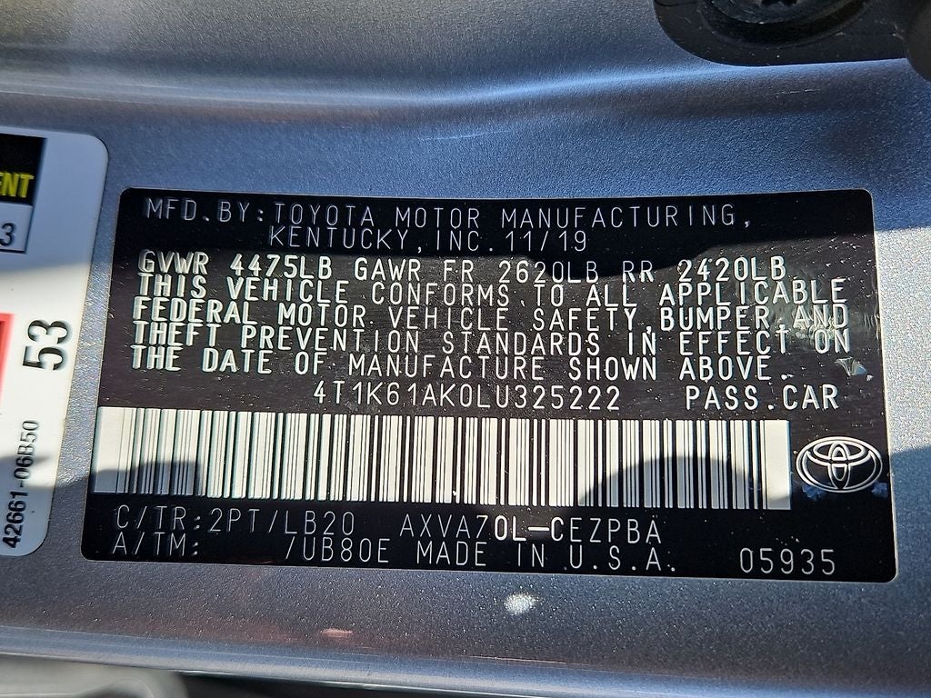 2020 Toyota Camry XSE