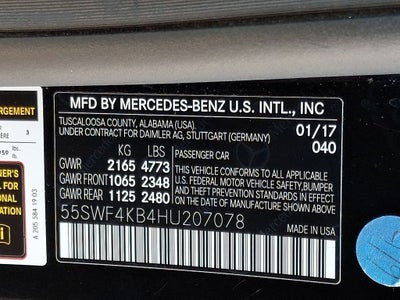 2017 Mercedes-Benz C-Class C 300 4MATIC®