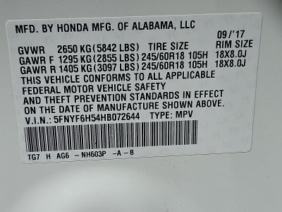 2017 Honda Pilot EX-L