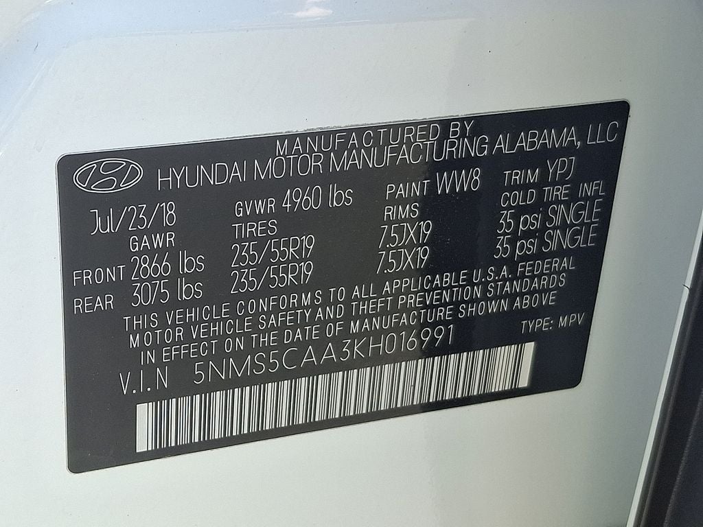 2019 Hyundai Santa Fe Limited