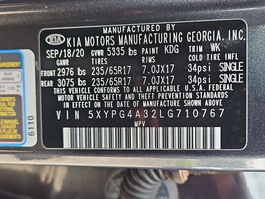 2020 Kia Sorento LX