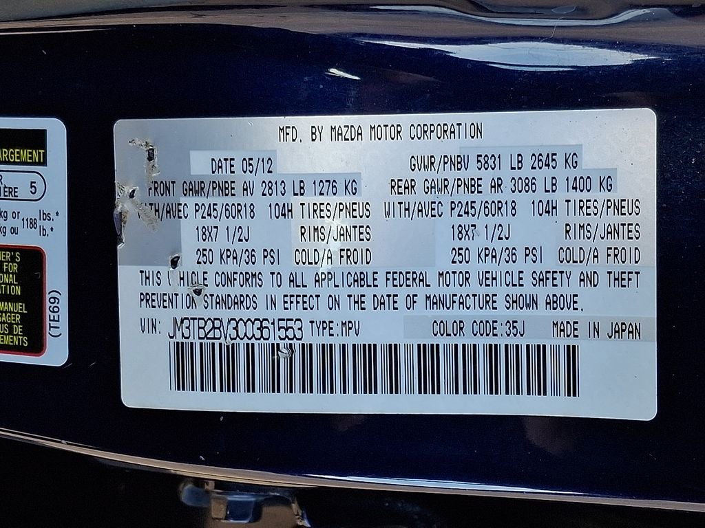 2012 Mazda Mazda CX-9 Sport