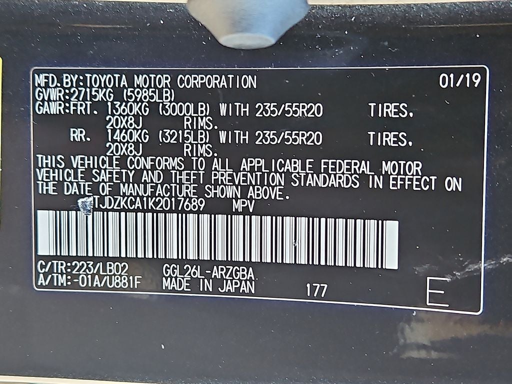 2019 Lexus RX 350L Premium