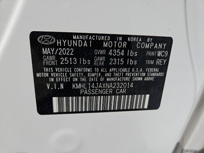 2022 Hyundai Sonata SEL