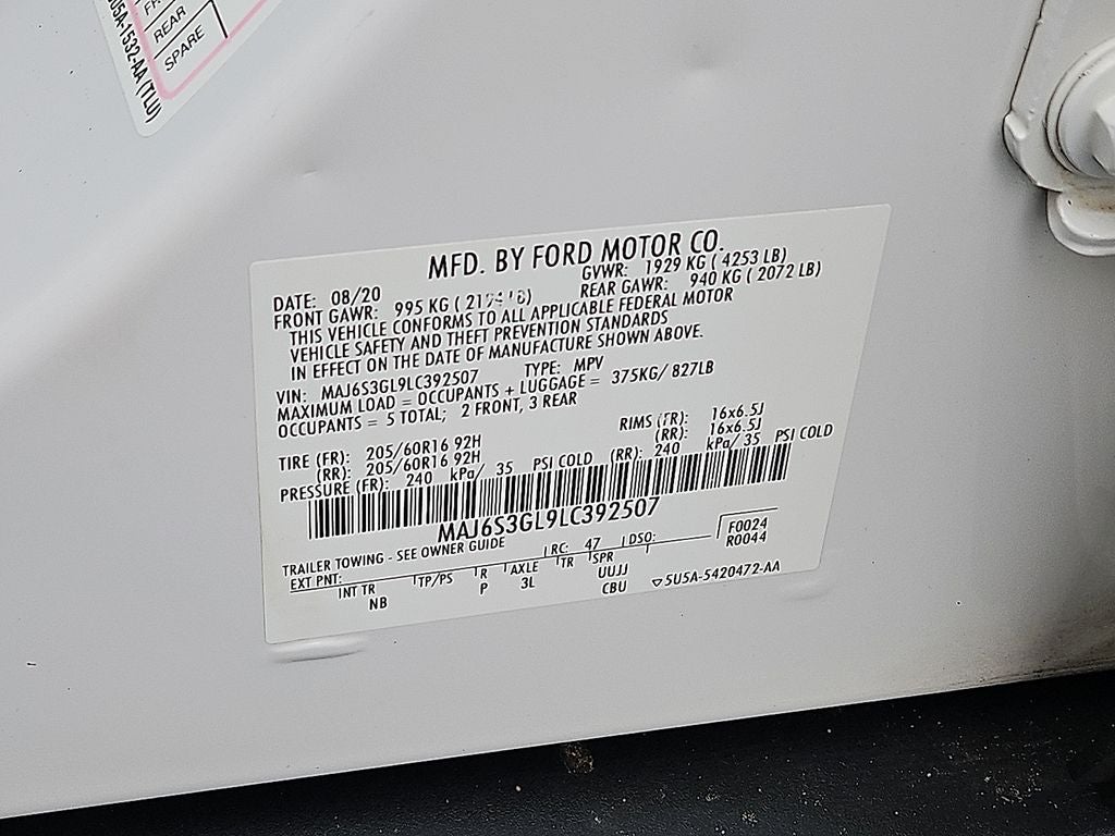 2020 Ford Ecosport SE