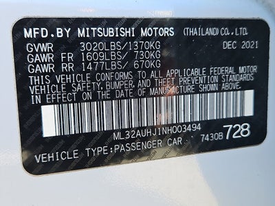 2022 Mitsubishi Mirage ES