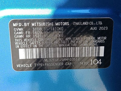 2024 Mitsubishi Mirage G4 ES