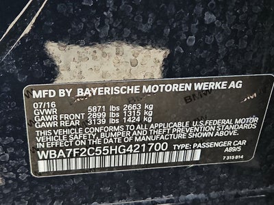 2017 BMW 7 series 750i xDrive