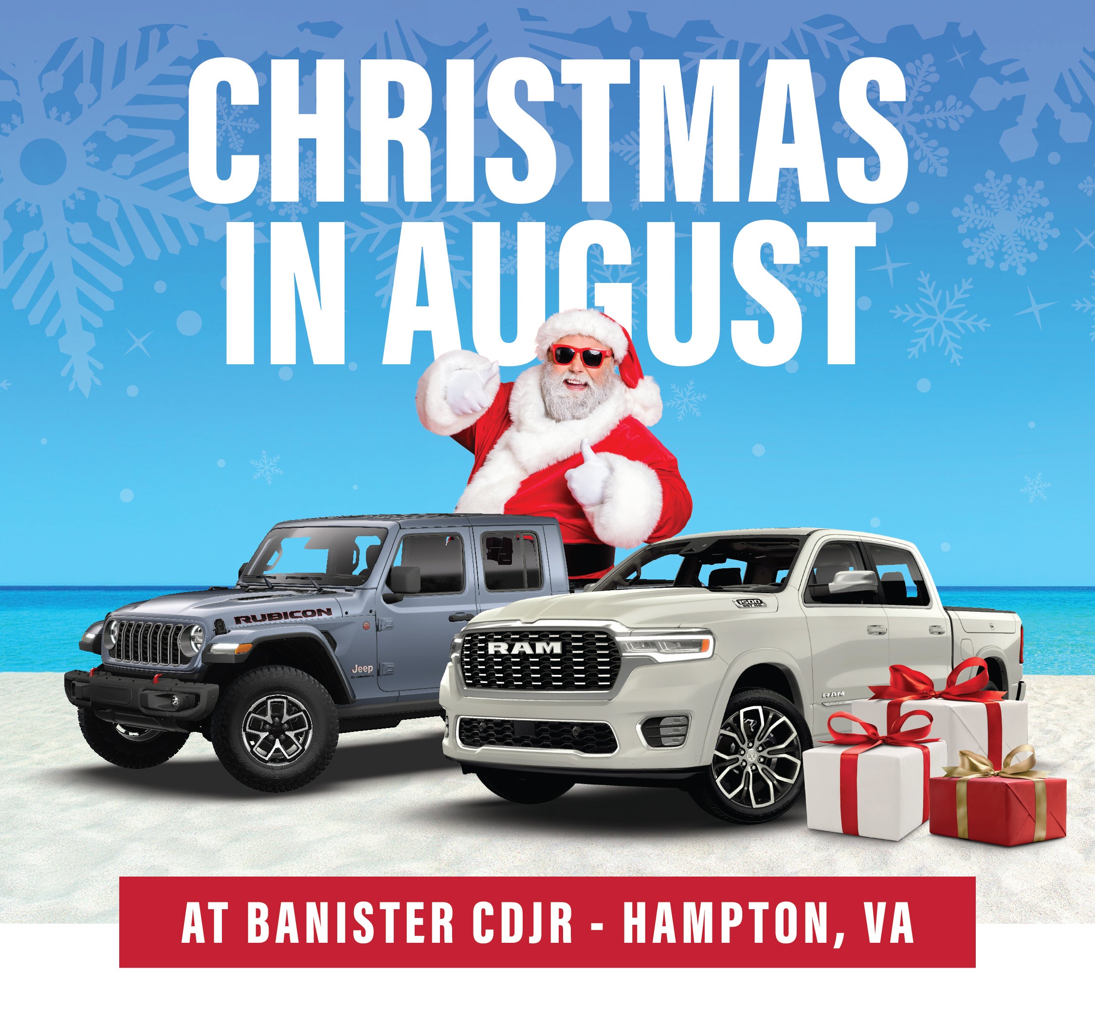 Banister CDJR Auto of Hampton Christmas in August
